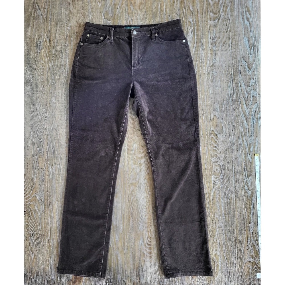 Lauren Ralph Lauren Mens Corduroy Pants Brown Straight Leg 5-Pocket Size 10